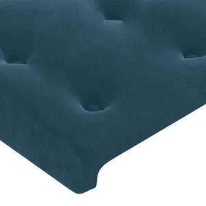 vidaXL Bed Frame without Mattress Dark Blue 200x200 cm Velvet