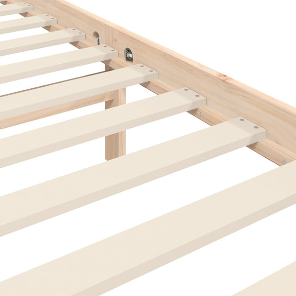 vidaXL Solid Wood Bed with Headboard 100x200 cm