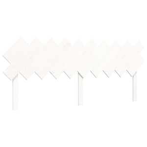 vidaXL Solid Wood Bed with Headboard White 200x200 cm