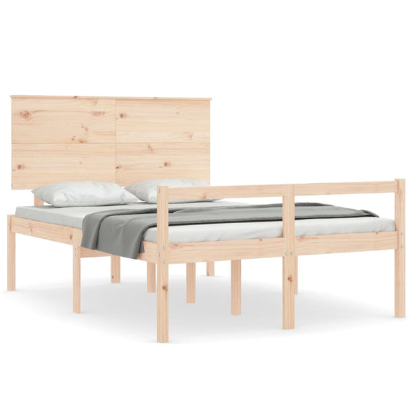 vidaXL Senior Bed with Headboard 140x200 cm Solid Wood