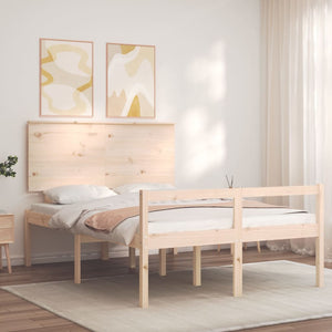 vidaXL Senior Bed with Headboard 140x200 cm Solid Wood