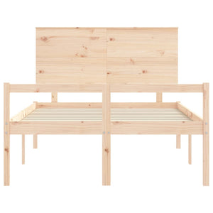 vidaXL Senior Bed with Headboard 140x200 cm Solid Wood
