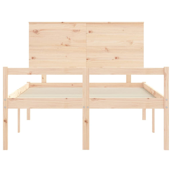 vidaXL Senior Bed with Headboard 140x200 cm Solid Wood