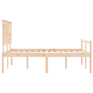 vidaXL Senior Bed with Headboard 140x200 cm Solid Wood