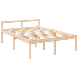 vidaXL Senior Bed with Headboard 140x200 cm Solid Wood