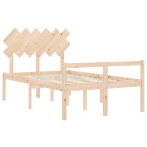 vidaXL Senior Bed with Headboard 120x200 cm Solid Wood