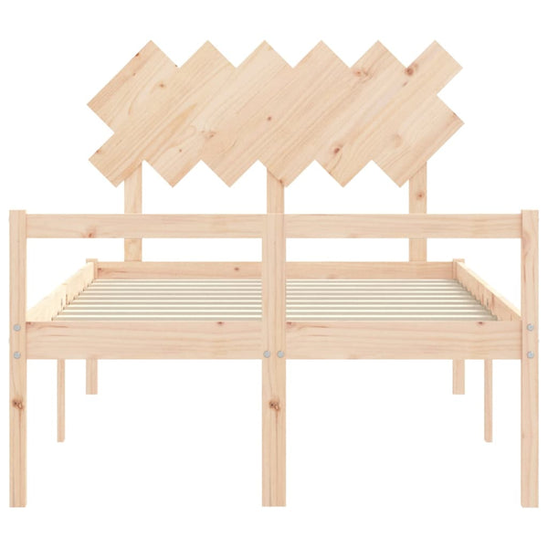 vidaXL Senior Bed with Headboard 120x200 cm Solid Wood