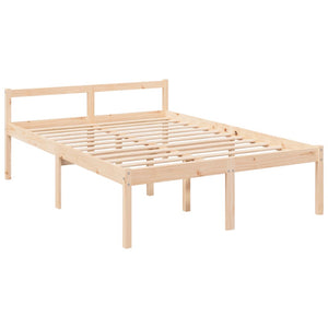 vidaXL Senior Bed with Headboard 120x200 cm Solid Wood