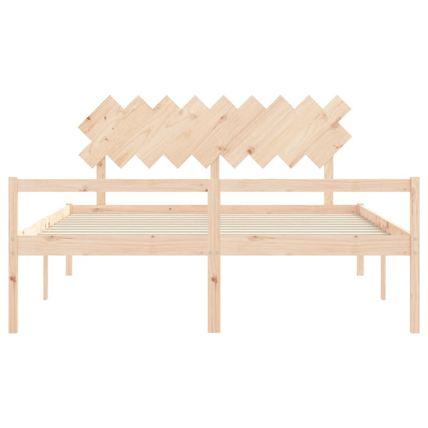 vidaXL Super King Size Senior Bed with Headboard Solid Wood