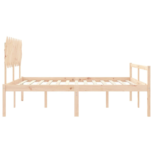 vidaXL Super King Size Senior Bed with Headboard Solid Wood