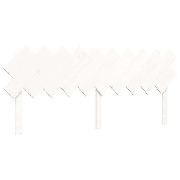vidaXL Senior Bed with Headboard 200x200 cm White Solid Wood