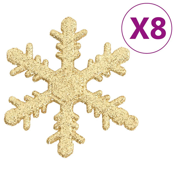 vidaXL 111-piece Christmas Bauble Set Gold Polystyrene