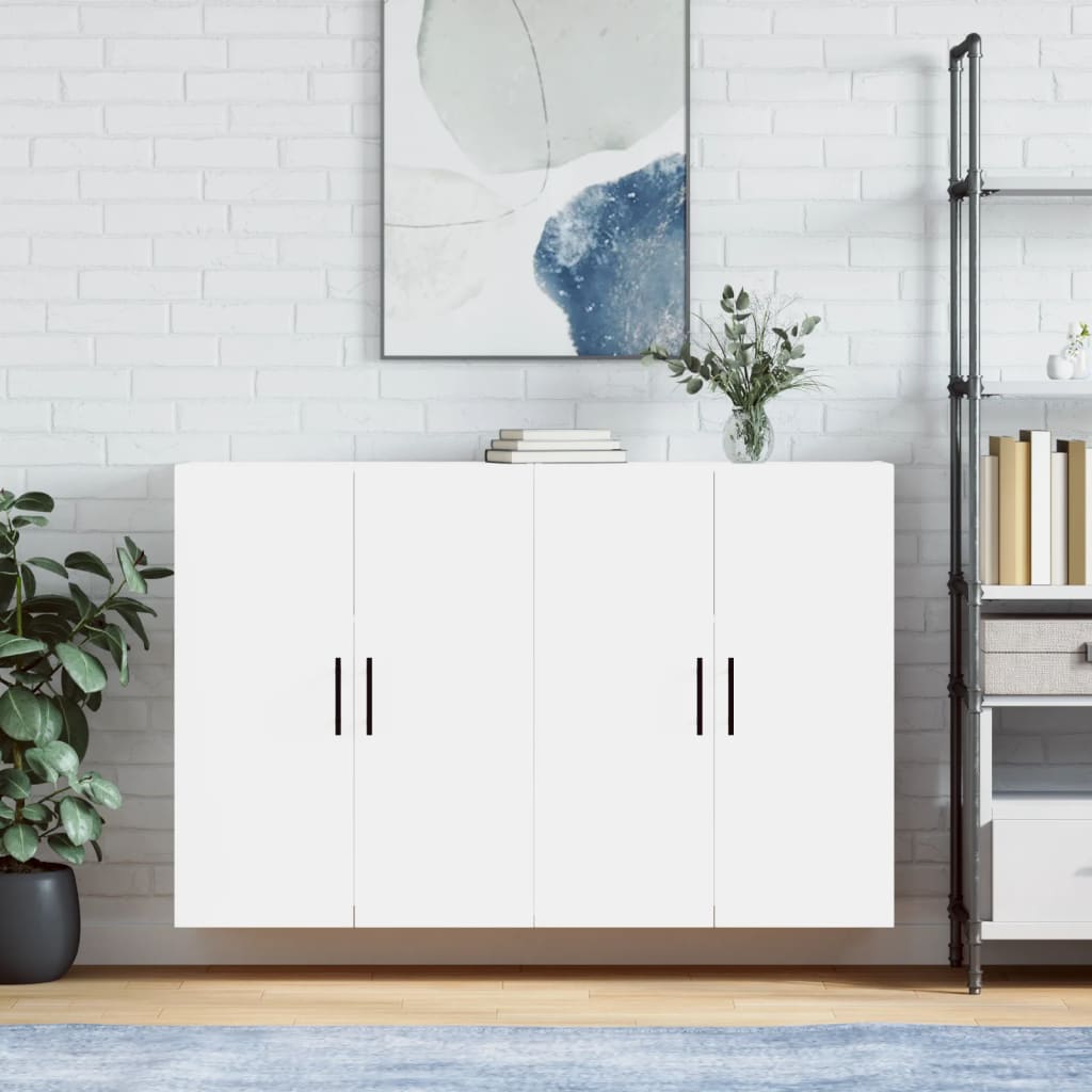 vidaXL Wall Cabinets 2 pcs White 69.5x34x90 cm