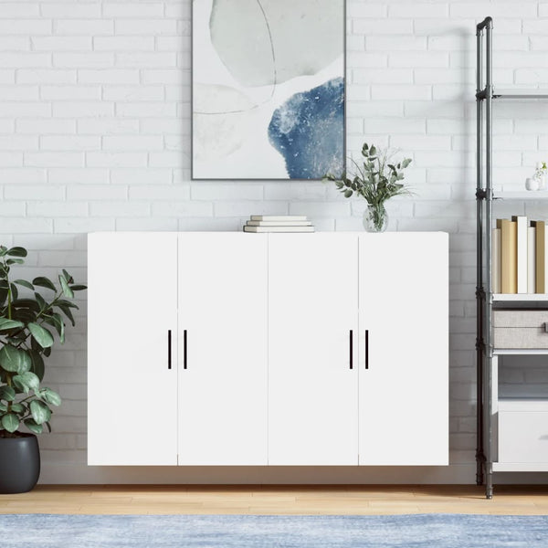 vidaXL Wall Cabinets 2 pcs White 69.5x34x90 cm