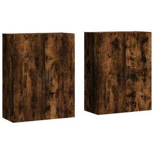 vidaXL Wall Cabinets 2 pcs Smoked Oak 69.5x34x90 cm