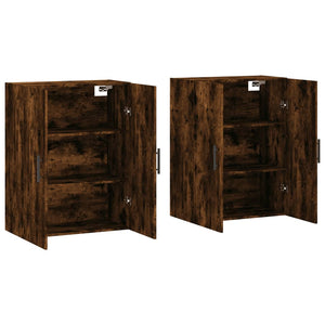 vidaXL Wall Cabinets 2 pcs Smoked Oak 69.5x34x90 cm