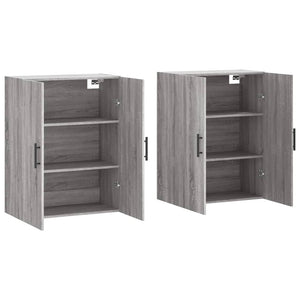 vidaXL Wall Cabinets 2 pcs. Sonoma Grey 69.5x34x90 cm