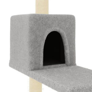 vidaXL Cat Scratching Post with Sisal Scratching Columns Light Grey 95 cm