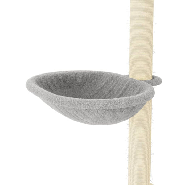 vidaXL Cat Scratching Post with Sisal Scratching Columns Light Grey 95 cm