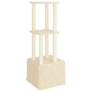 vidaXL Cat Scratching Post with Sisal Scratching Poles Cream 133.5 cm