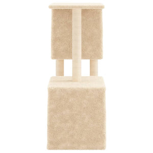 vidaXL Cat Tree with Sisal Scratching Posts Cream 86 cm