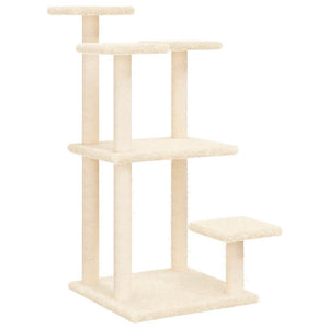 vidaXL Cat Tree with Lounging Platforms Cream 98.5 cm