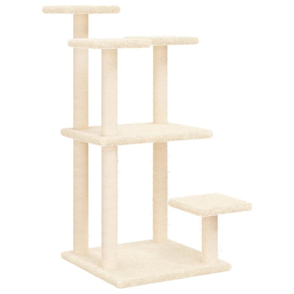 vidaXL Cat Tree with Lounging Platforms Cream 98.5 cm
