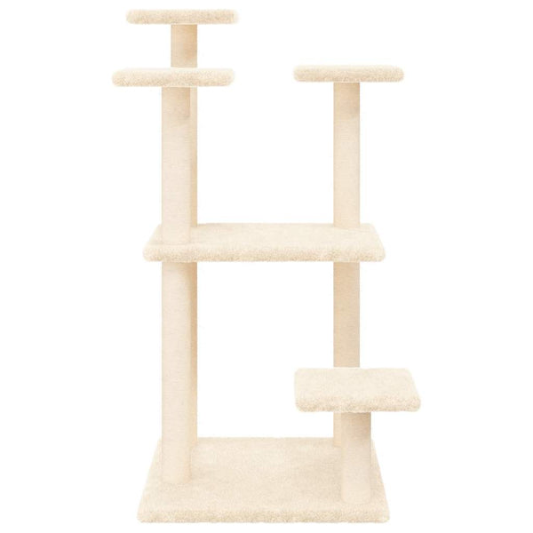 vidaXL Cat Tree with Lounging Platforms Cream 98.5 cm