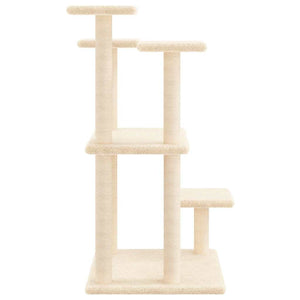 vidaXL Cat Tree with Lounging Platforms Cream 98.5 cm