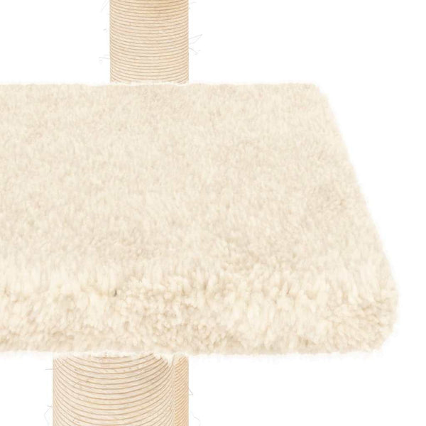 vidaXL Cat Tree with Lounging Platforms Cream 98.5 cm