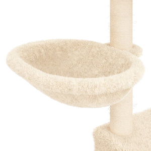 vidaXL Cat Scratching Tree with Sisal Scratching Posts Cream 83 cm