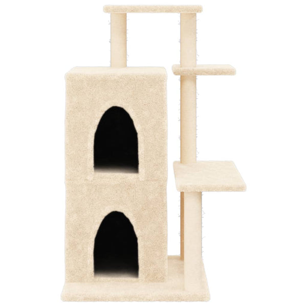 vidaXL Cat Scratching Post with Sisal Scratching Columns Cream 97 cm