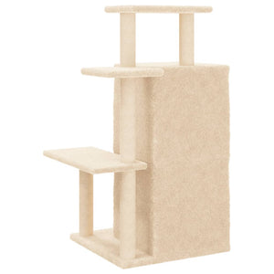 vidaXL Cat Scratching Post with Sisal Scratching Columns Cream 97 cm