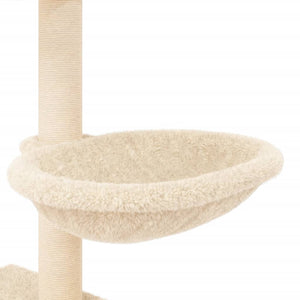 vidaXL Cat Scratching Post with Sisal Scratching Poles Cream 117 cm