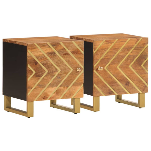 Nachttische 2er Set Mango Massivholz