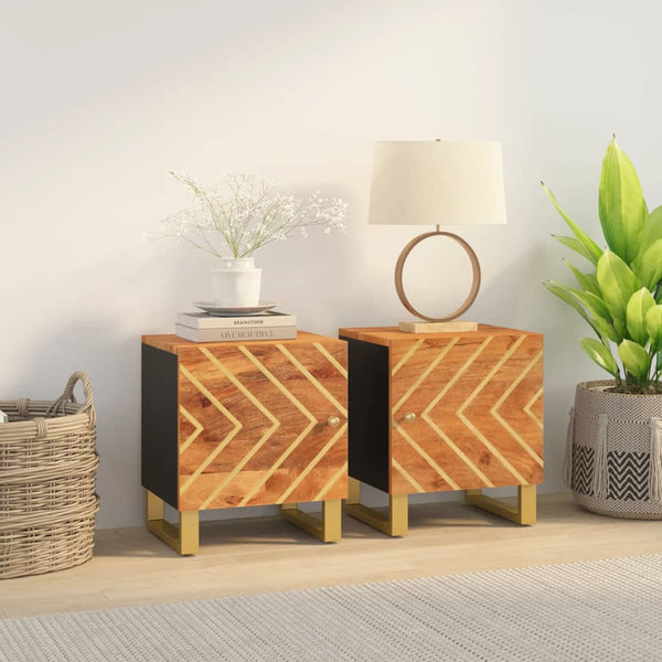 Nachttische 2er Set Mango Massivholz