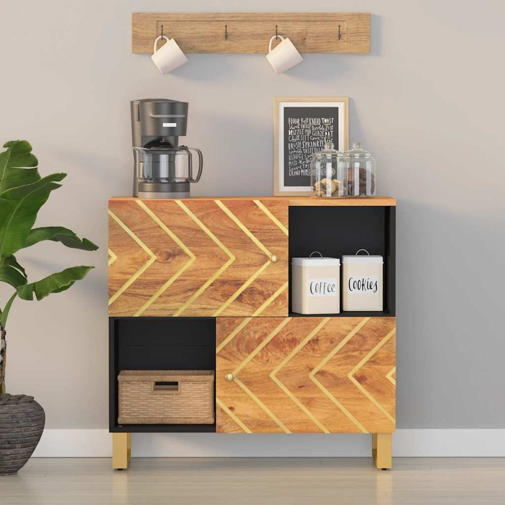 Beistellschrank Mango Massivholz 80 cm