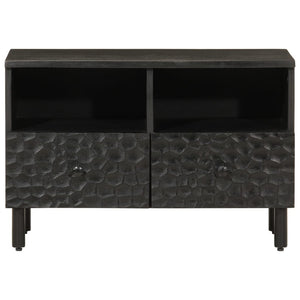 Schwarzer TV-Schrank Mango Massivholz 70 cm