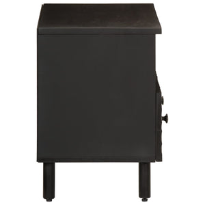 Schwarzer TV-Schrank Mango Massivholz 70 cm
