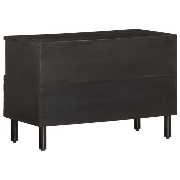 Schwarzer TV-Schrank Mango Massivholz 70 cm