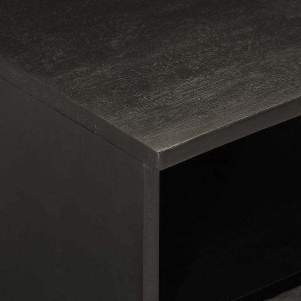 Schwarzer TV-Schrank Mango Massivholz 70 cm
