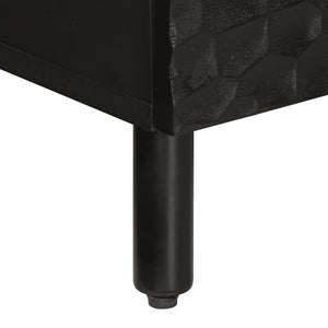 Schwarzer TV-Schrank Mango Massivholz 70 cm