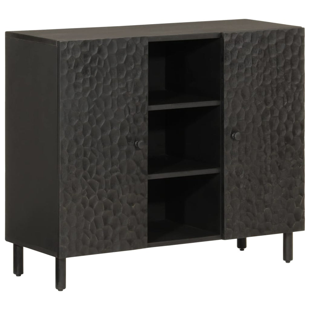 vidaXL Sideboard Black 90x33x75 cm Solid Mango Wood