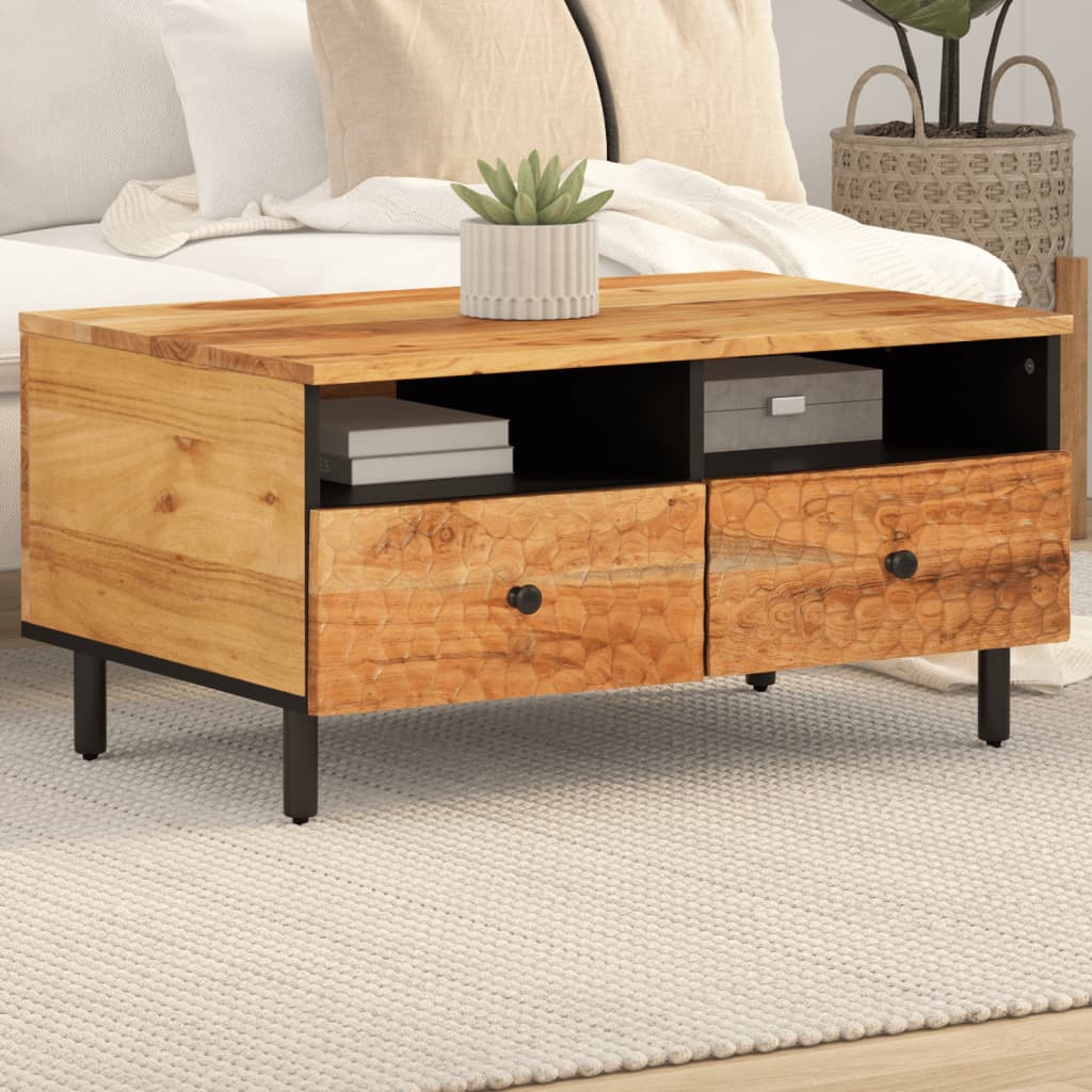 vidaXL Coffee Table 80x54x40 cm Solid Acacia Wood