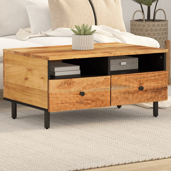 vidaXL Coffee Table 80x54x40 cm Solid Acacia Wood