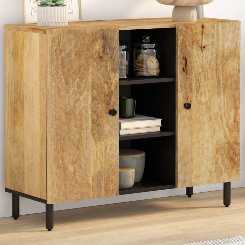 vidaXL Sideboard 90x33x75 cm Solid Mango Wood