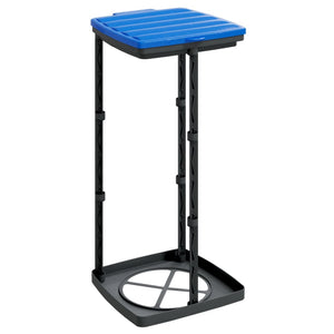 vidaXL Rubbish Bag Holder 2 pcs Black and Blue 60 L PP
