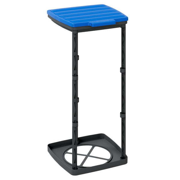 vidaXL Rubbish Bag Holder 2 pcs Black and Blue 60 L PP