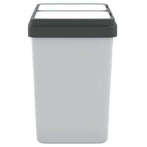 vidaXL Dual Bin White 2x25 L
