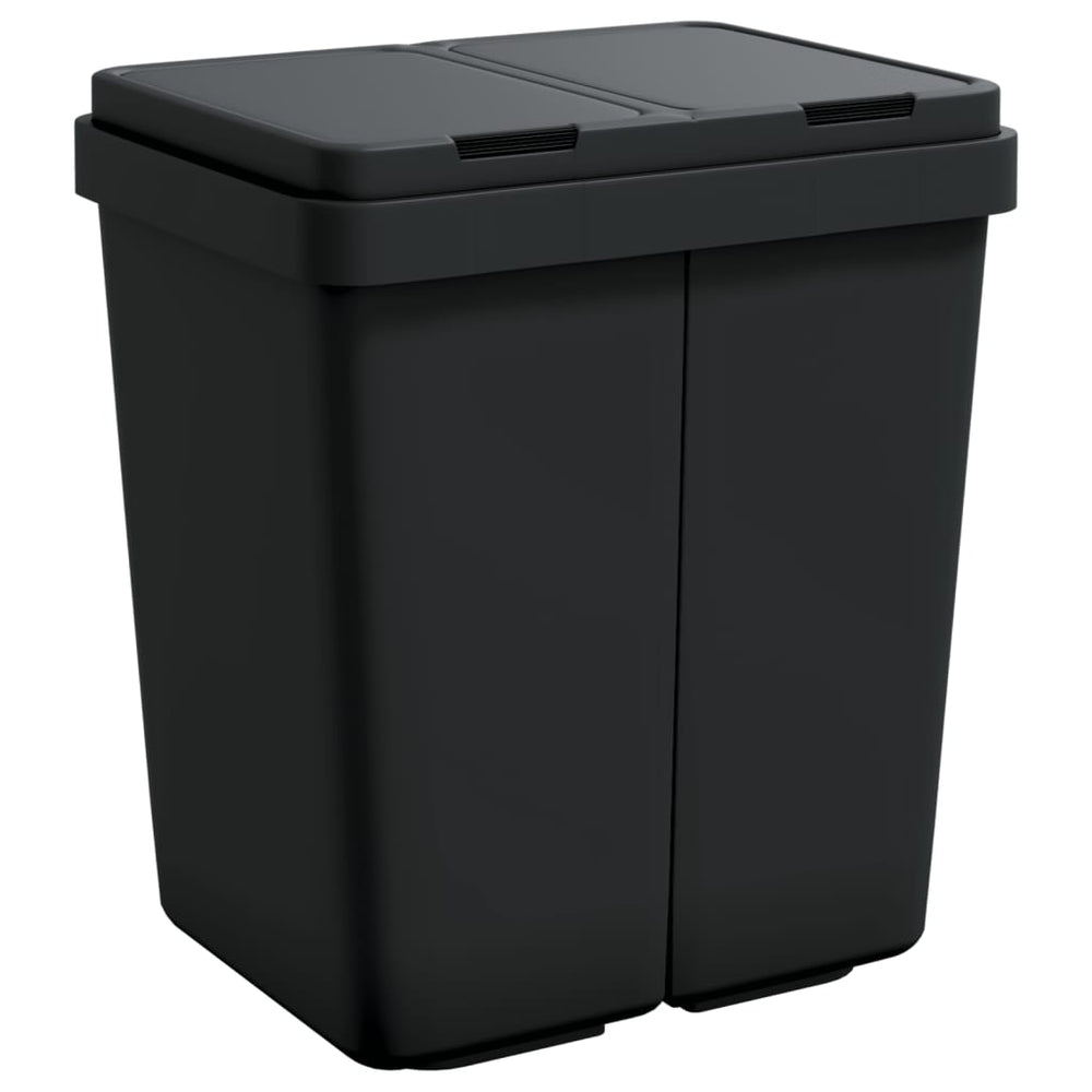 vidaXL Duo Recycling Bin Anthracite 2x25 L